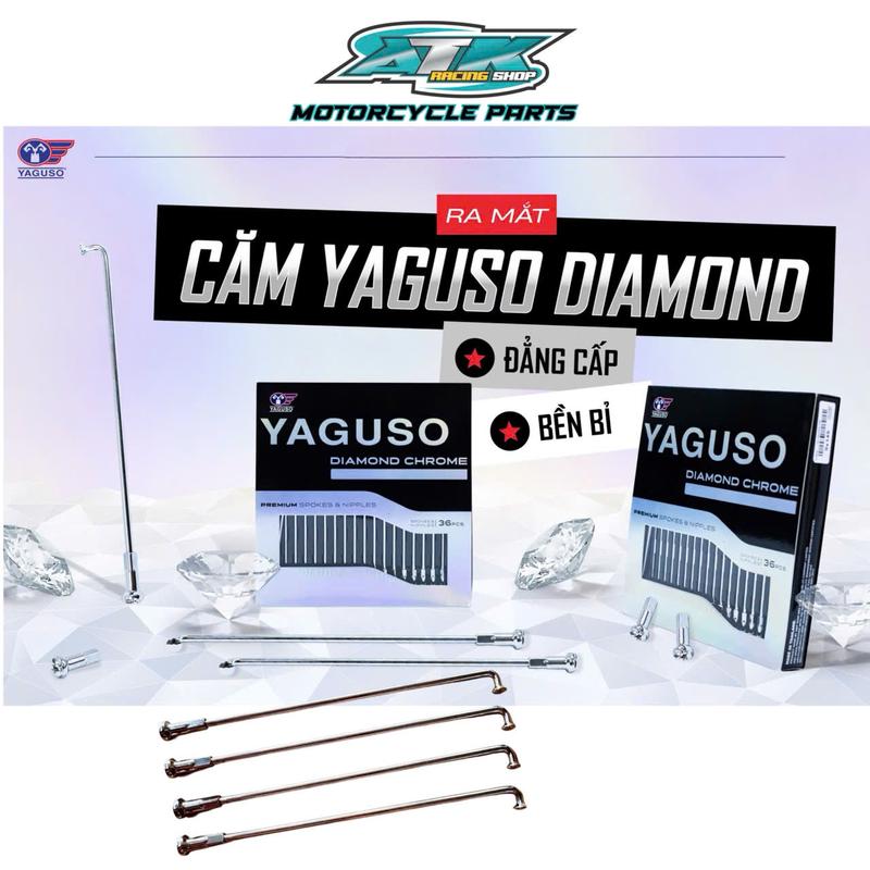 Căm Chrome Yaguso DIAMOND Mẫu Cao Cấp Lắp Thông Dụng Nhiều Dòng Xe Gắn Máy Niềng 17 inch