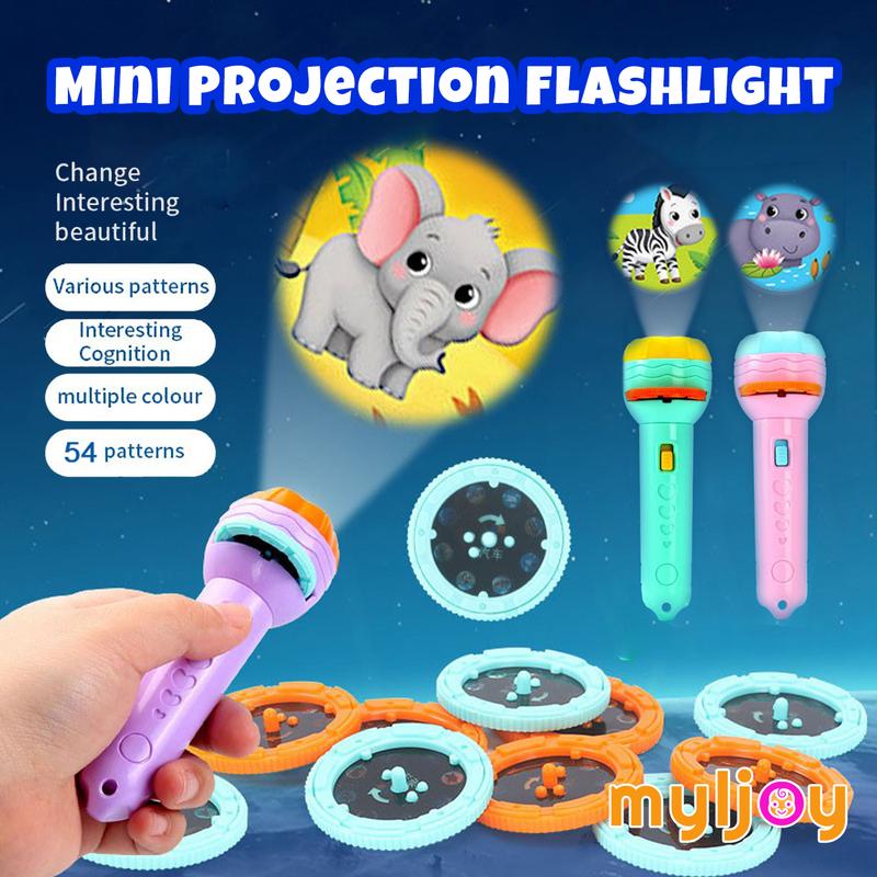 Myljoy Mini Projector Flashlight 54 Pattern Projector Torch Light ...