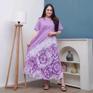 Paket 3 Pcs Long Daster Jumbo Busui Bawah Mayung Kaos Dress Bumil Wanita Tidur Ibu Hamil Katun