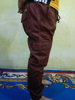 Product Review of kargo unisex seluar jogger 6pocket slimfit S to 6XL( kaki Getah ) Black/Blue/Grey Brown Outdoor Sport Jogging family White from a** h**i 2