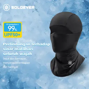 SOLOEVER Balaclava Face Mask - Perlindungan UV UPF 50+ Serat Es, Kering Cepat & Bernapas, Tahan Angin & Disesuaikan - Ideal untuk Bersepeda, Mendaki, Memancing & Aktiviti Luar