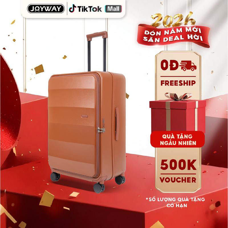 Vali Lồng sâu cao cấp JOYWAY size 20 24 28 Nhựa ABS + PC Nguyên sinh bánh xe xoay 360 độ Khóa số TSA Bảo hành phụ kiện trọn đời TROP003