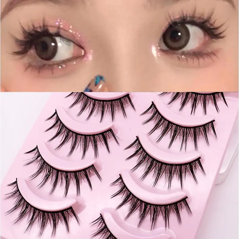 5 Pairs False Eyelashes Soft Natural Artificial Eyelashes Fairy Eyelashes Eye Makeup
