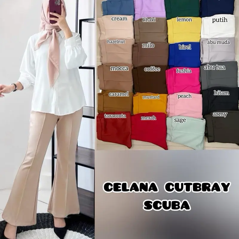 CELANA CUTBRAY MAT SCUBA WANITA KEKINIAN BEST SELLER 2025