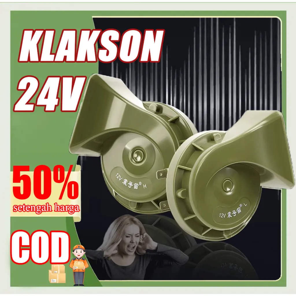 Siput Super Keras High Grade Car Horn Waterproof klakson kejut seruling tinggi dan rendah nada ganda sirene listrik Siput Super Keras