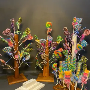 Tatakan Display Permen Lolipop & Coklat Karakter Bahan Kayu Jati Furniture Kualitas Terbaik Fleksibel Sesuai Kebutuhan