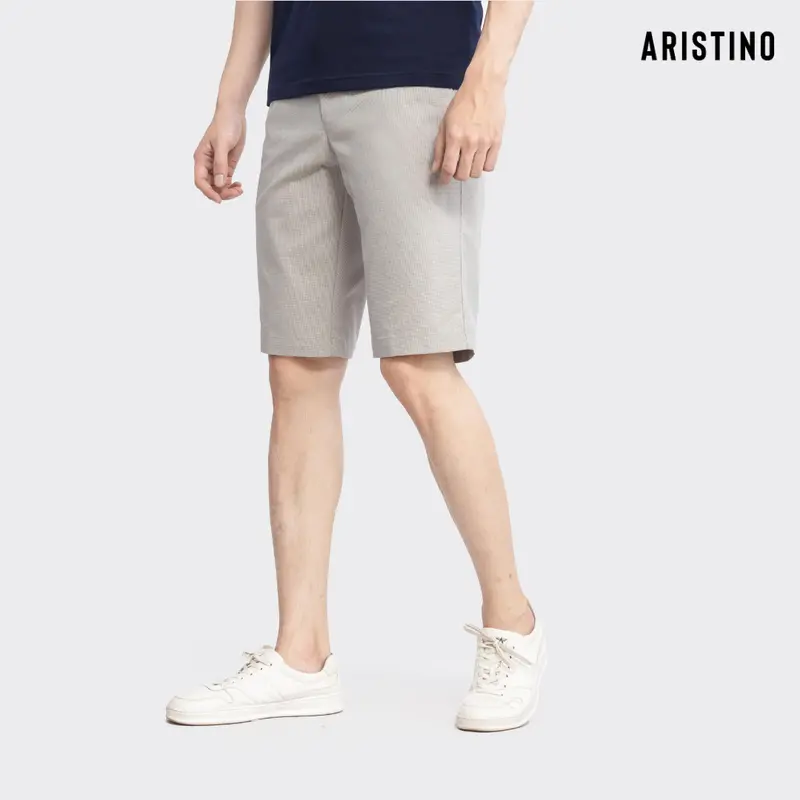 ARISTINO Quần short khaki nam Cotton cao cấp, phom dáng Regular Fit ASO028S3 0