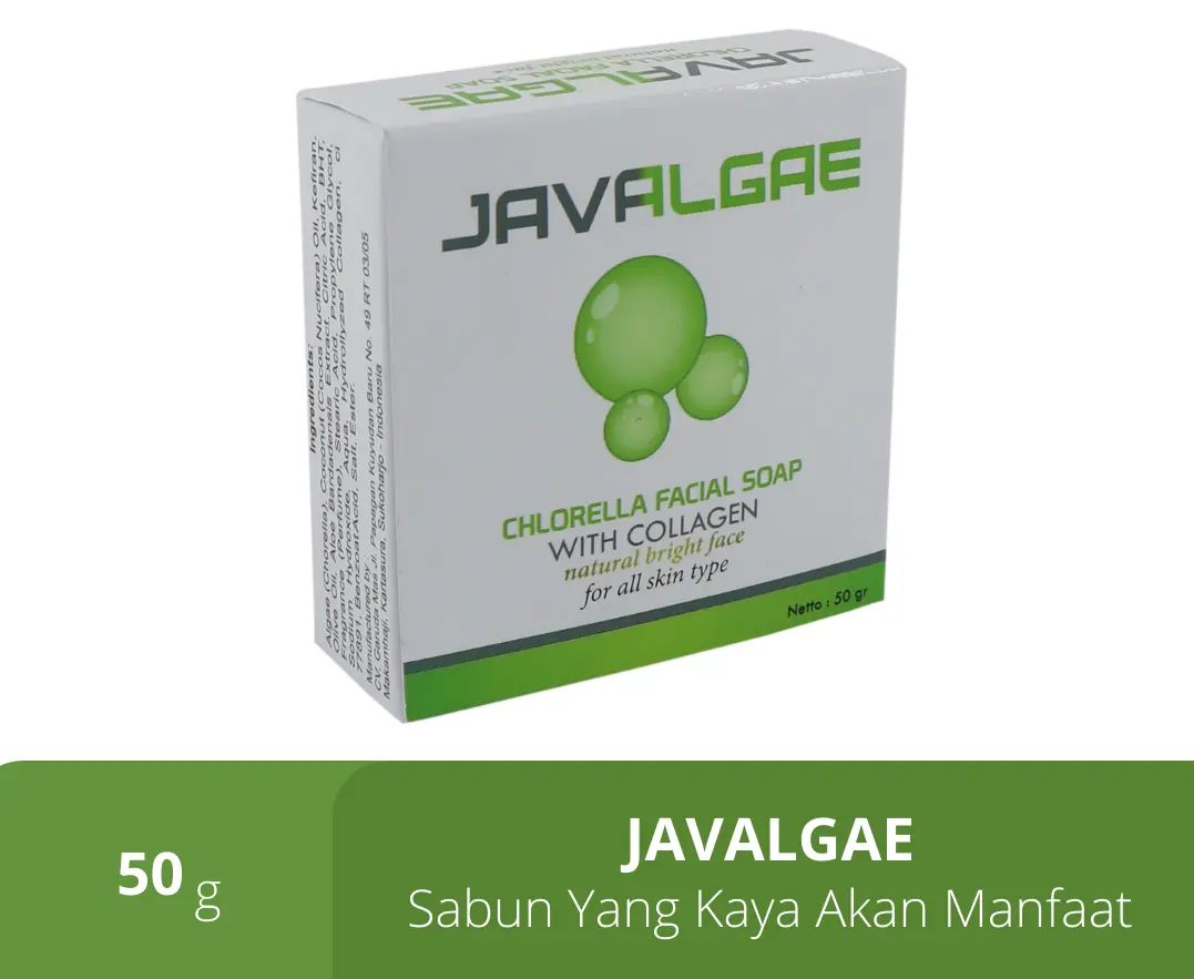 Sabun Pembersih Wajah Javalgae Nasa untuk Kulit Sehat dan Berseri - bisa membantu Membersihkan,tanpak lebih cerahkan dengan pemakaian rutin pembersih badan Hitam Mencerahkan