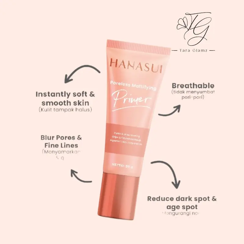Hanasui Poreless Mattifying  Base Make Up Tahan Lama 4