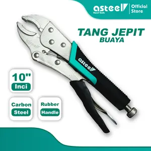 ASTEEL Tang Jepit Buaya 10 inch bengkok - Locking plier curve - Vise Grip original Professional berkualitas