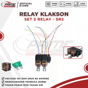 Relay Klakson, Lampu Tembak, Projie Biled 4 Kaki 12v 80A Plat Tembaga - SR2