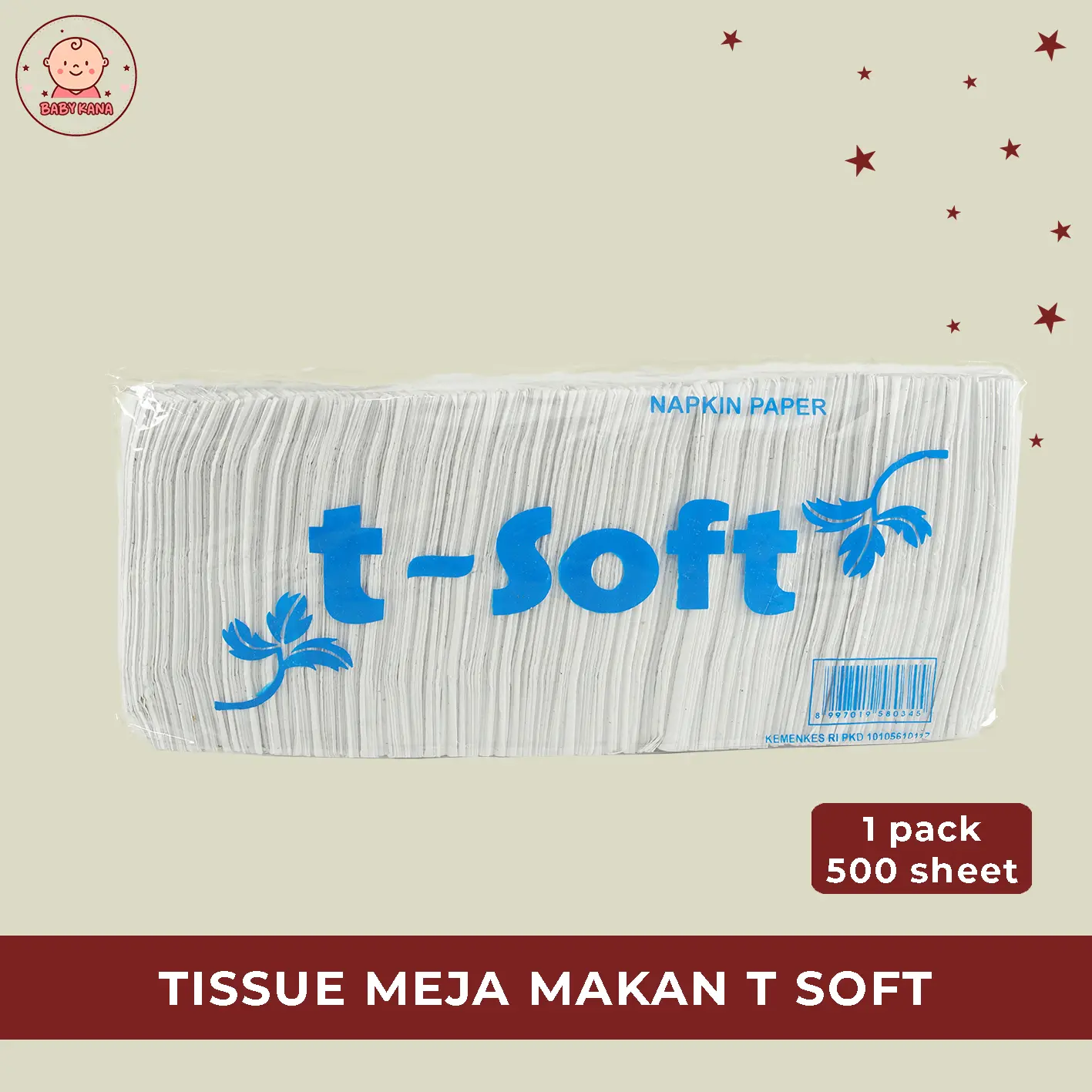 Tisu Makan T-Soft Belah Dua – Isi 500 Lembar | Tisu Meja Makan Ekonomis & Lembut