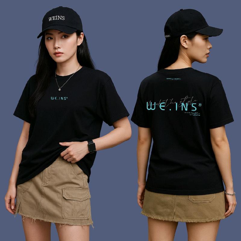 Áo phông WEINS, mẫu Hack The Styles, áo thun form rộng , cổ tròn basic, vải  cotton compact extra co giãn 2 chiều thấm hút chất lượng cao cho nam, nữ Menswear