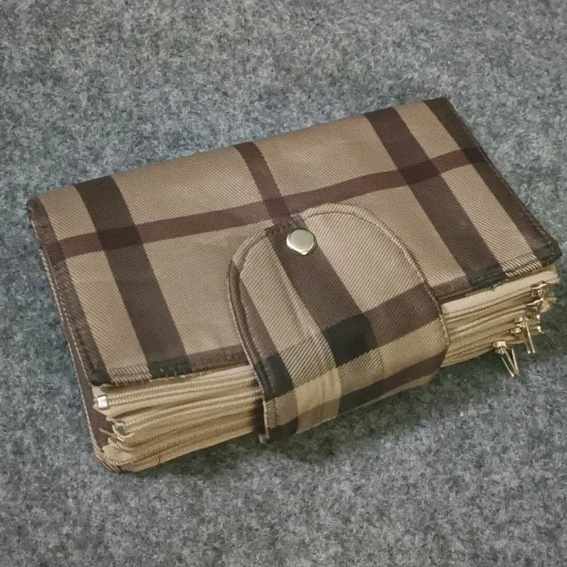 Wallet Organizer / Dompet Disiplin Keuangan Motif Polos Kartu Panjang Multifungsi Resletinh Kotak 5