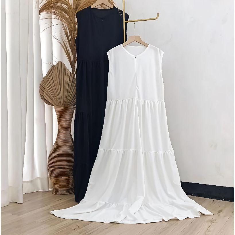 INNER DRESS WANITA SUSUN Tanpa Lengan - inner Busui friendly