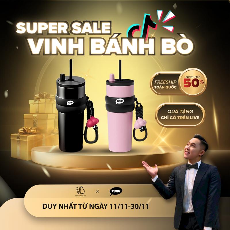  ĐỘC QUYỀN VINHBANHBO  Ly giữ nhiệt khắc tên Fun 710ml có ống hút ly giữ nhiệt nóng lạnh inox 316 cao cấp có quai xách tiện lợi – TUHUHOUSE 