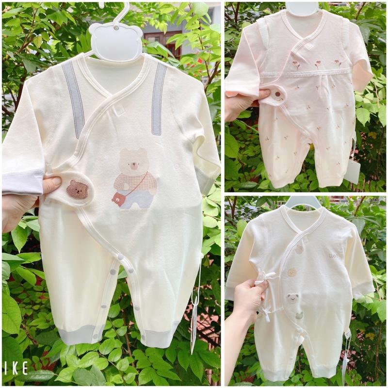 Bộ quần áo liền thân, Body nỉ mỏng cho bé sơ sinh mùa Thu Đông