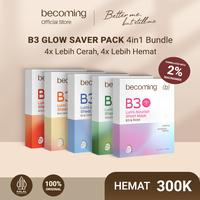 Gambar 【4 BOX CUMA 300K】 becoming B3 Sheet Mask 2% Niacinamide & Alpha Arbutin | Bundle Isi 4 box | Masker Wajah | Cairan Essence Sheet Mask | Face Mask | Facial Mask untuk Mencerahkan Muka | Glowing | Kulit Wajah Bercahaya | Menutrisi | Menenangkan | - Lumi-Hydra 4 box dari becoming Indonesia Kab. Tangerang 2 Tokopedia