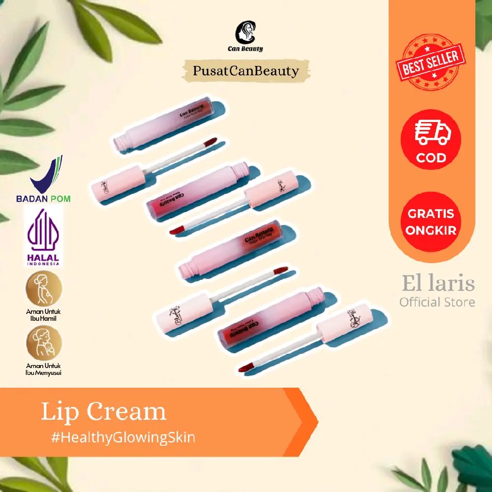 (FREE GIFT) Can Beauty LIP CREAM , BPOM , HALAL (100% ori) Skincare CanBe El laris