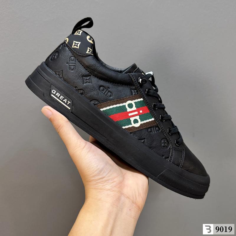  Giày da nam aia họa tiết vân chìm cao cấp mã 9019 giày nam đế bệt sneaker nam smart giày đế cao su đúc dây co giãn. 