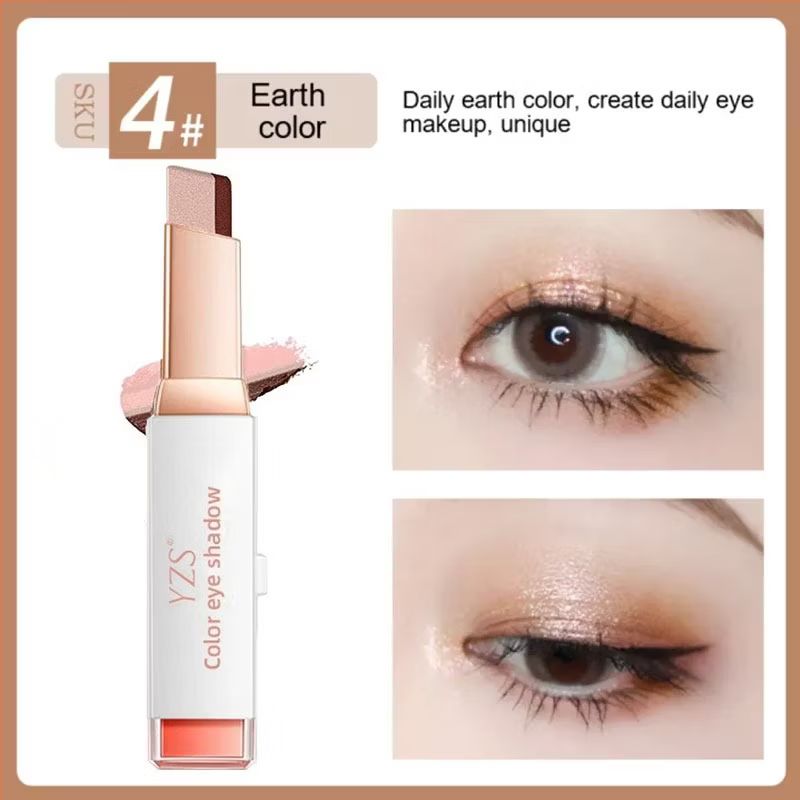 Eyeshadow Palette Stik Dua Warna Nude Color Make up Mata Anti Air Tahan Lama Eyeshadow Palette Stik Dua Warna Nude Color Make up Mata Anti Air Tahan Lama