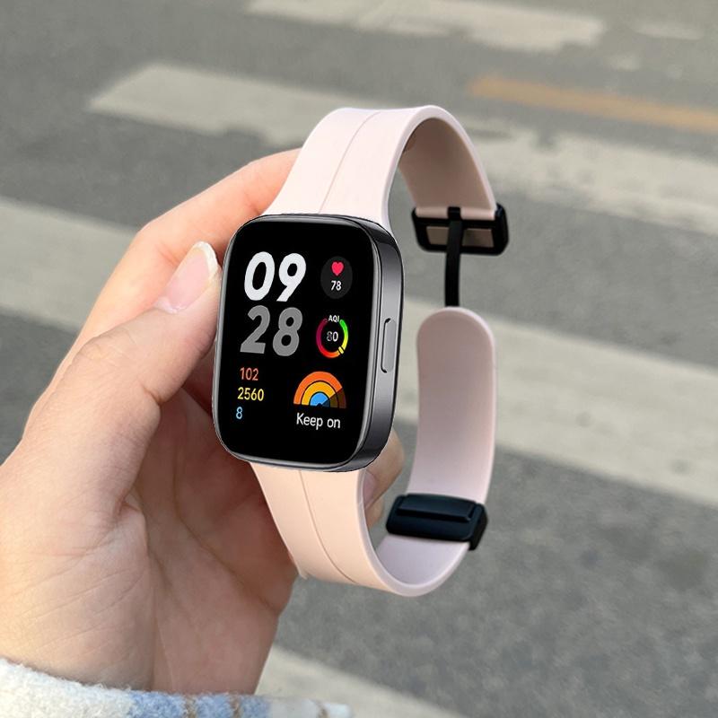 Dây đeo silicon cho Redmi Watch 3 Active, khóa từ hoạt động, vòng đeo tay silicon, Xiaomi Watch 3 Lite