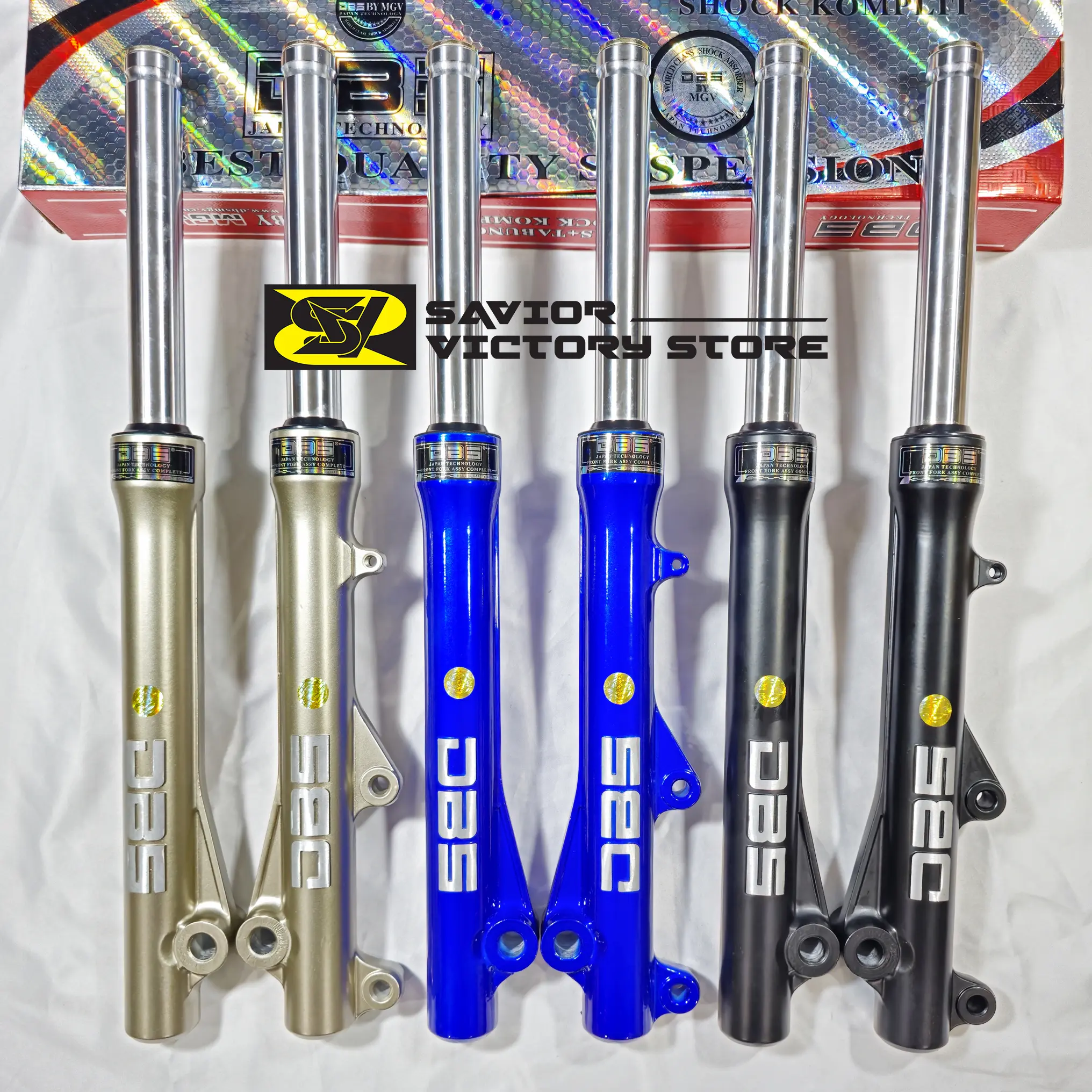 SHOCK DEPAN DBS 8906 AS STANDAR KOMPLIT MOTOR VARIO 110 125 150 BEAT SCOOPY GENIO MIO SPORTY MIO SOUL MIO J ORIGINAL DBS BY MGV MOTOR Motorcycle