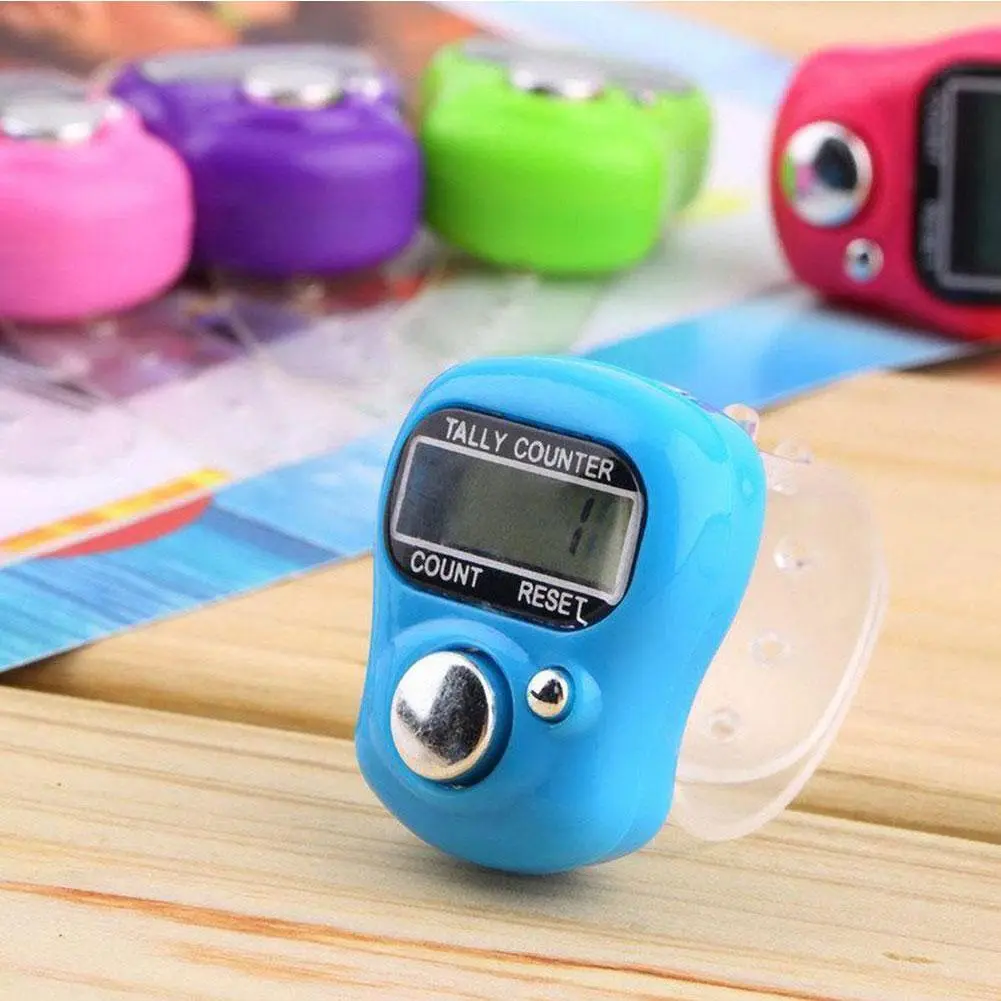 5 Colors Mini LCD Hand Held Finger Tally Counter Portable Stitch Cycling Electronic Marker V5U2
