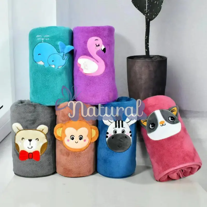 NATURAL - HANDUK ANAK TEBAL MIKROFIBER UKURAN 50x100CM - bahan mikrofiber menyerap air