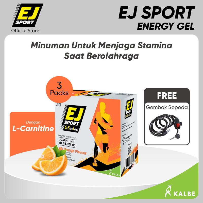 EJ Sport Orange 3 Pack - Energy Gel + Free Gift 0