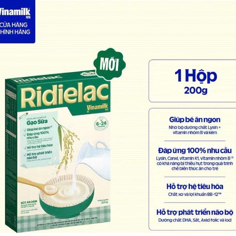 Vinamilk Ridielac Gạo Sữa 200g Hỗ Trợ Phát Triển Nao Bó & Hệ Tiêu Hóa Cho Bé 6-24 Tháng Tuổi