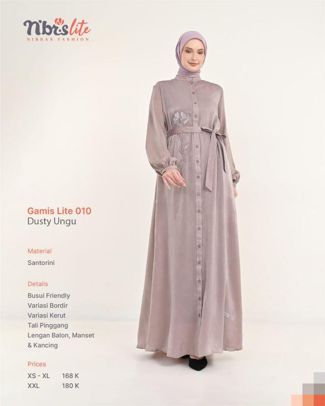 NIBRAS LITE 010 GAMIS SERAGAMAN MURAH CANTIK FULL WARNA SALE PROMO MURAH MERIAH HARGA AMBYAR SALE 5