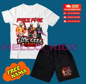 STELAN ANAK BAJU DAN CELLANA BOARDSHOT FREE FIRE FF ELITE CEES GANK
