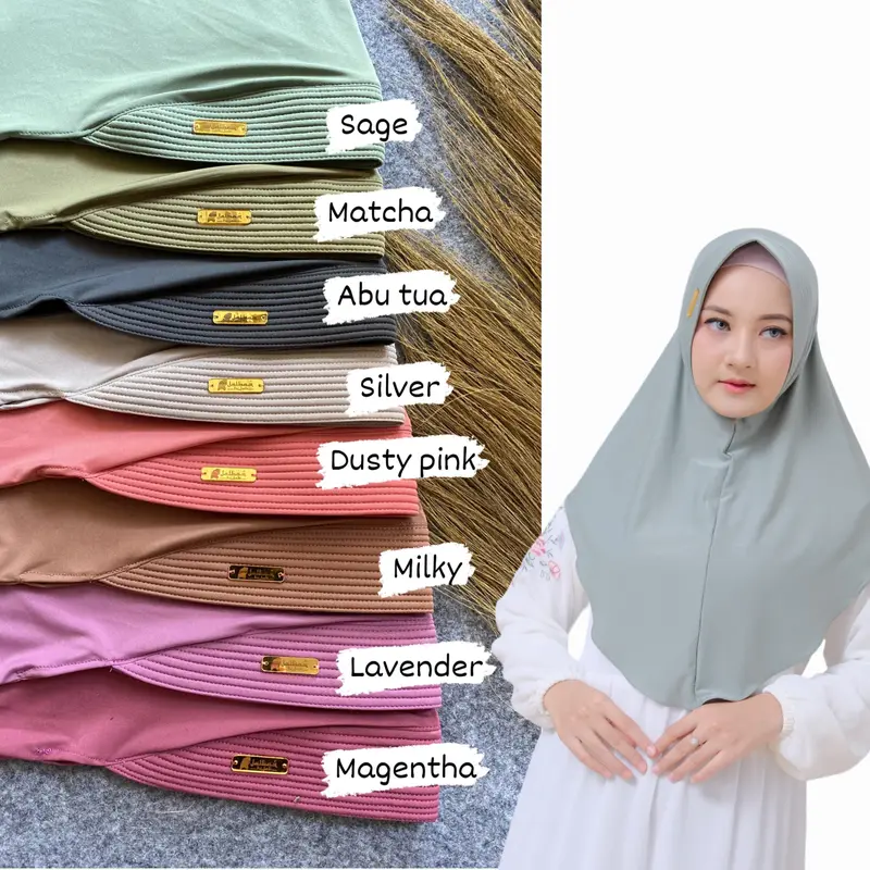 (50 RB DAPAT 4 PCS ) BERGO HAMIDAH SIZE M BERLEBEL BY JALBA Q HIJAB 2