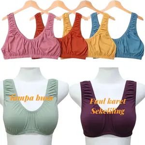 Bra Tanpa Kawat Elastis Full Karet Sekeliling Backless Wanita 3 Pcs Bb 45-135 Kg Keatas Big Size BH Sport Busui Bumil