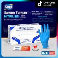 Gambar SENSI - Sarung Tangan Nitrile POWDER FREE Tanpa Tepung | Nitril Examination Gloves PF - M dari INTI MEDIKA STORE Kota Bandung 1 Tokopedia