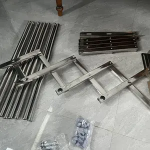 Jemuran Baju Tempel Dinding Jemuran Pakaian Lipat Stainless Stee Jemuran Tempel Dinding Multilayer Jemuran Pakaian Minimalis Jemuran Lipat Dinding 200CM Jemuran Dinding 304 Dari Stainless Steel Jemuran Pakaian Dinding