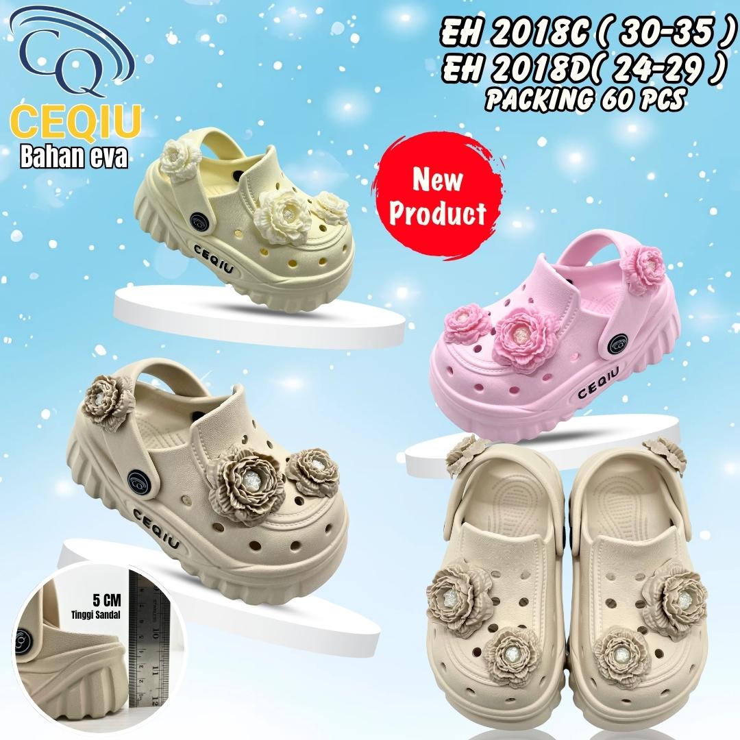 Sandal baim anak perempuan jibttz bunga 3D EH 2018 size 24-35 sandal anak perempuan terbaru