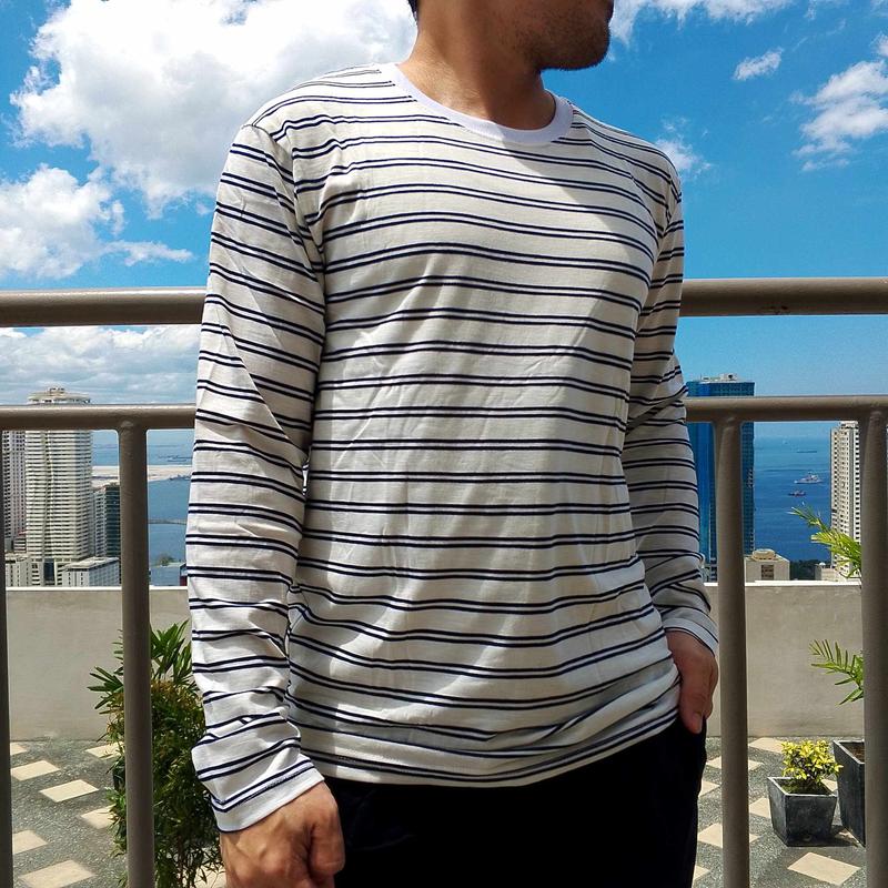 Product Introduction of Striped long sleeves elegant style malamig sa katawan unisex 2