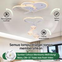 Gambar [COD] Gogeous B17 Lampu Gantung Minimalis Mewah Aesthetic Lampu Plafon LED 3 Warna Ring Kristal Lampu Hias Ruang Tamu Kamar Tidur Bergaransi COD - B17-4 Emas dari Gogeous Lampu Hias Kab. Tangerang 5 Tokopedia