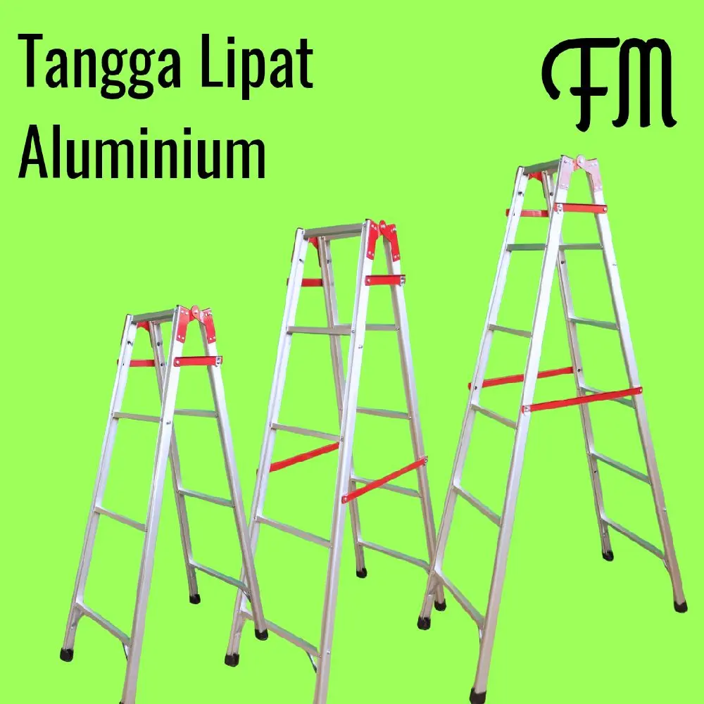 [NEW] Tangga Lipat Aluminium Kuat dengan Pengait dan Kaki Anti Slip 1,5M/1,75M/2M/2,5M/3METER