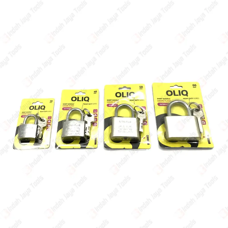 OLIQ Kunci Gembok 30 40 50 60 mm Leher Panjang Pendek Rumah Pagar Pintu - Long Short Chrome Plate 5
