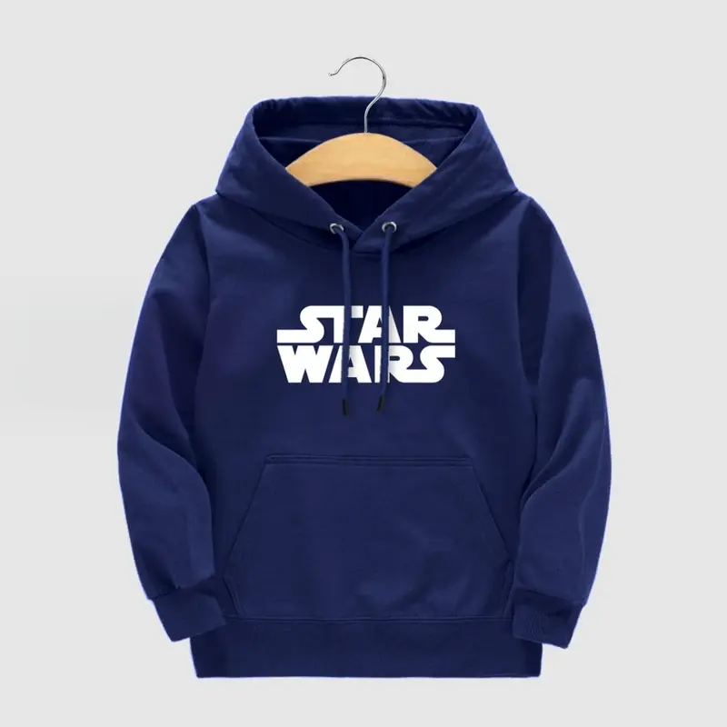 Jaket Sweater Hoodie Anak Laki-Laki Perempuan Sablon STARWARS Umur 2-12 Tahun Fashion Hodie 5