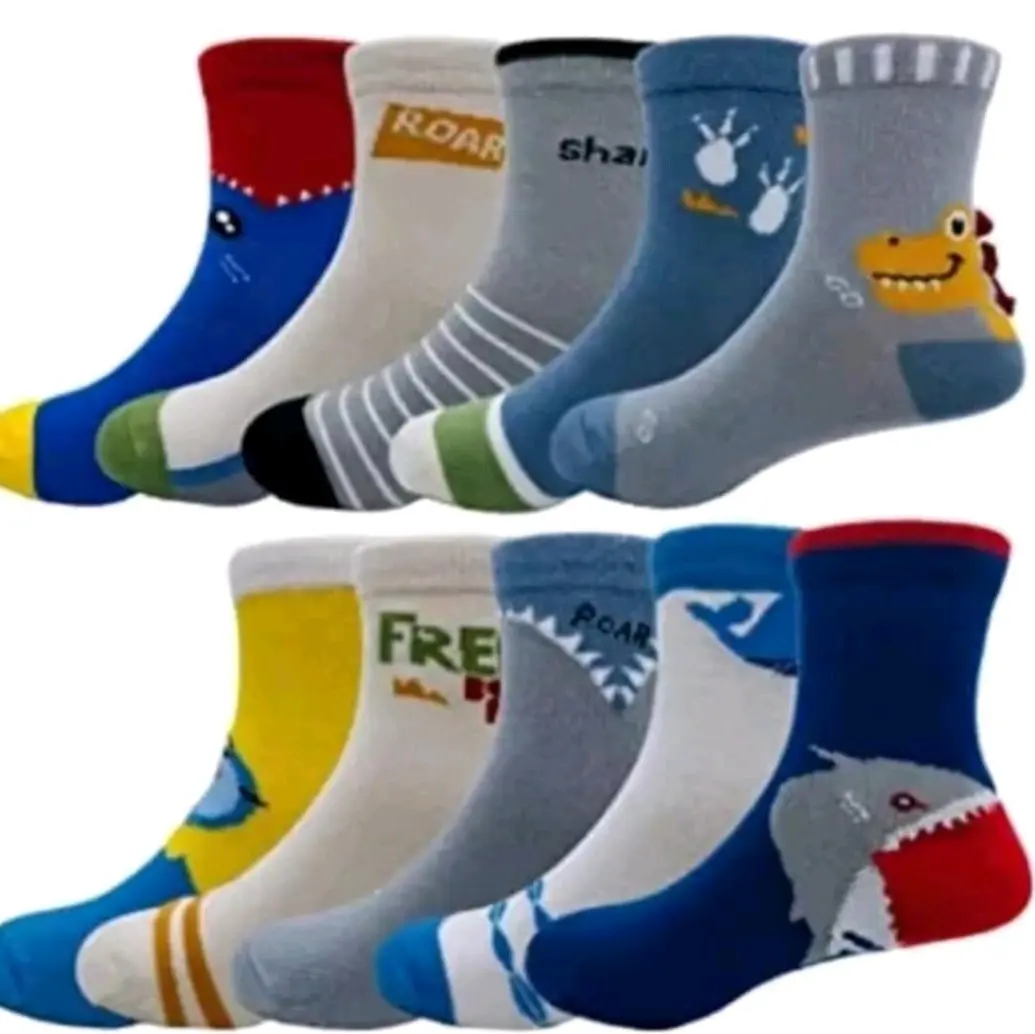Paket 12 Pasang Kaos Kaki Anak Laki Laki Perempuan Motif/ Kaos kaki anak karakter coeok cewek