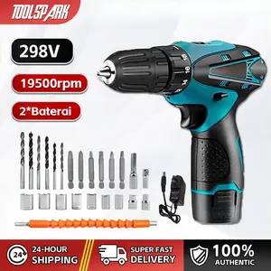 New Mesin Bor Baterai Tangan 298V Bor Listrik Bor cas Bor mini Bor portable Bor Portable Obeng listrik Cordless Drill Bor baterai Bor batre Bor Cordless Obeng elektrik