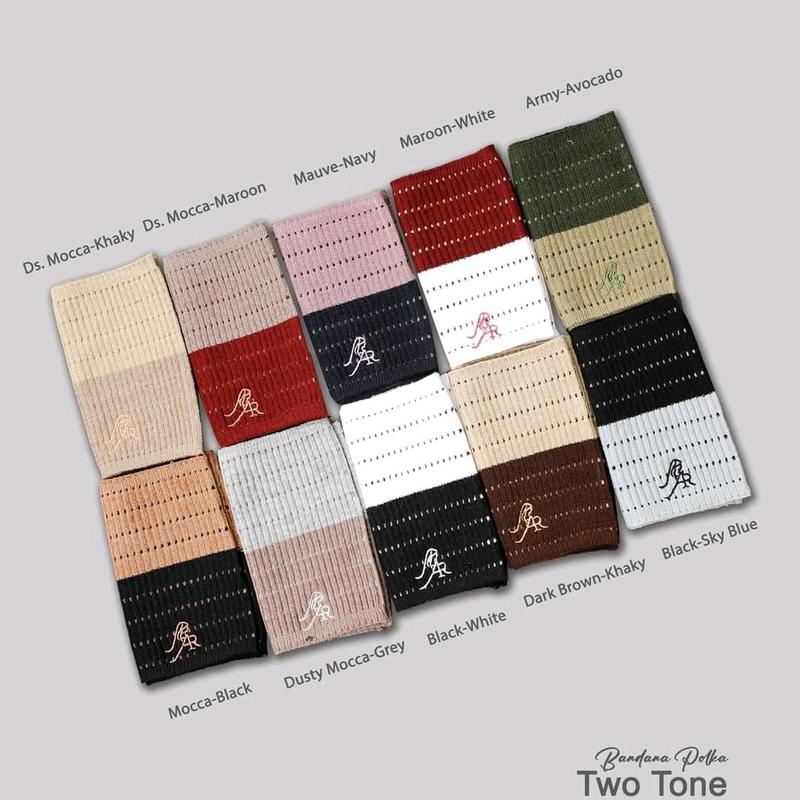 BANDANA POLKA TWO TONE // BY ARRAFI // NEW ARRIVAL // BEST SELLER 0