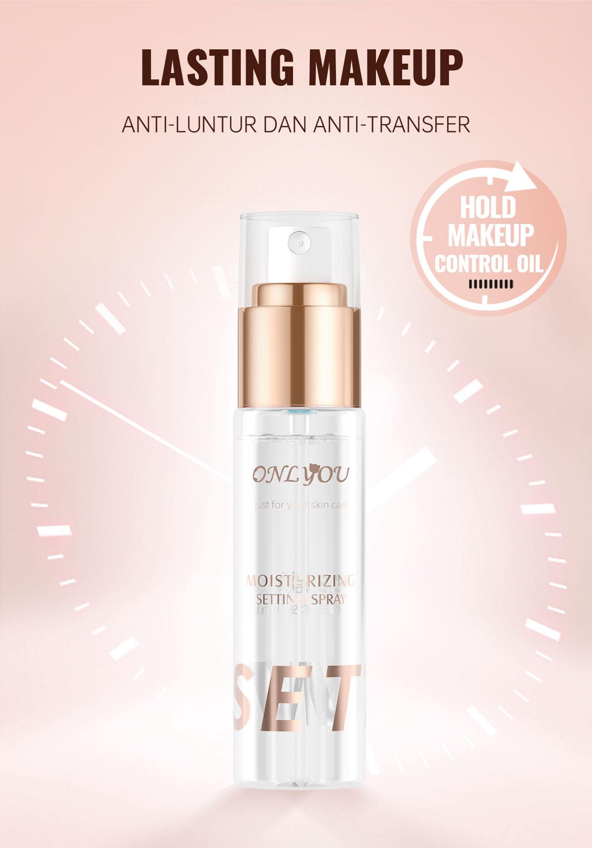 【Exclusive Willie Salim】【Beli 1 Gratis 1】ONLYOU Setting Spray Makeup Stay Lock Mist Long-lasting Lock Makeup Hydrating Matte Fine Breathable Anti-oxidation Setting Spray 【BPOM】【COD】 【Exclusive Willie Salim】【Beli 1 Gratis 1】ONLYOU Setting Spray Makeup Stay Lock Mist Long-lasting Lock Makeup Hydrating Matte Fine Breathable Anti-oxidation Setting Spray 【BPOM】【COD】