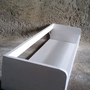 Rak Dinding Kayu MINDI P 50 cm x L 15 cm Warna Putih untuk Ruang Minimalis Modern Finishing Cat Mudah Dipasang