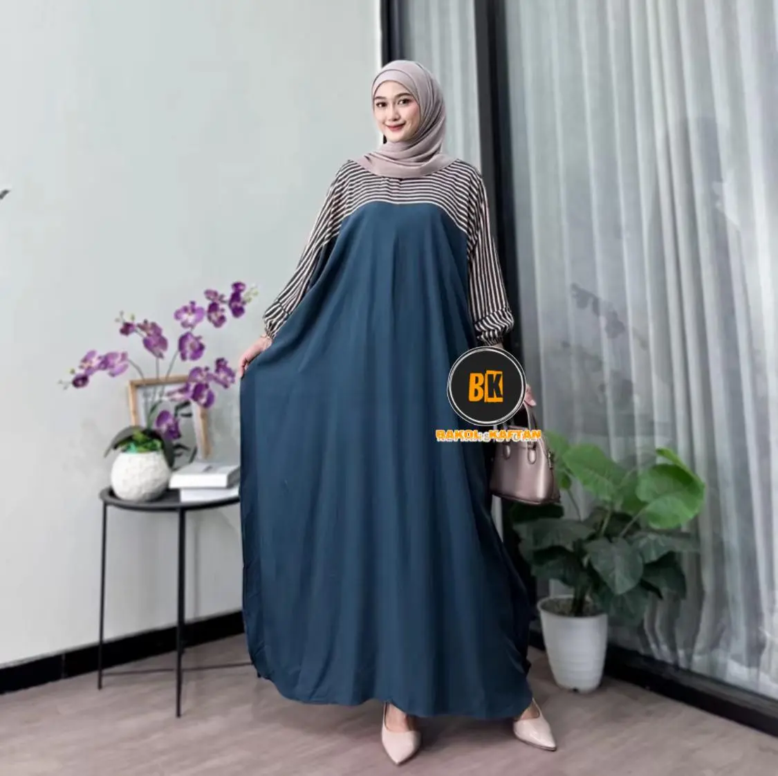 Gamis Kaftan Rayon Jumbo Premium Motif Miska Ld 180 Cm Viral Kekinian