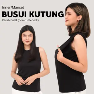 Manset Busui Kutung Kerah Bulat | Manset Busui Kutung Roundneck Kaos Rayon Premium | Manset Lekbong Ibu Menyusui | Nursing Innerwear